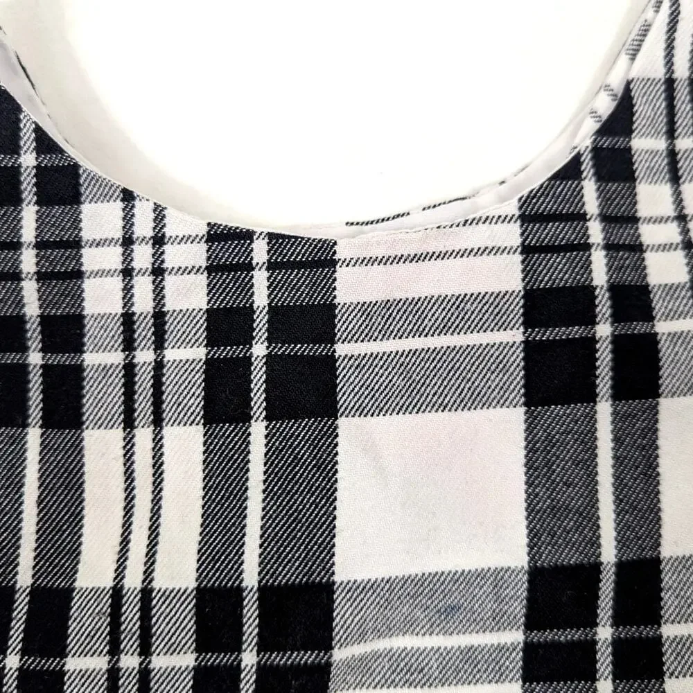 Kelly's Kids Dress Girls Size 2T Black Zebra Plaid Shift